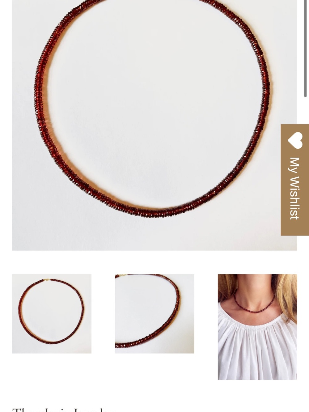 Never worn beautiful Theodosia garnet necklace. Retails new $500